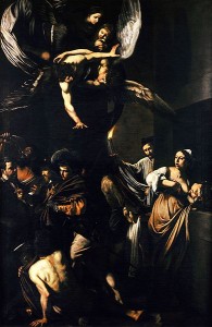 391px-Caravaggio_-_Sette_opere_di_Misericordia_(1607,_Naples)